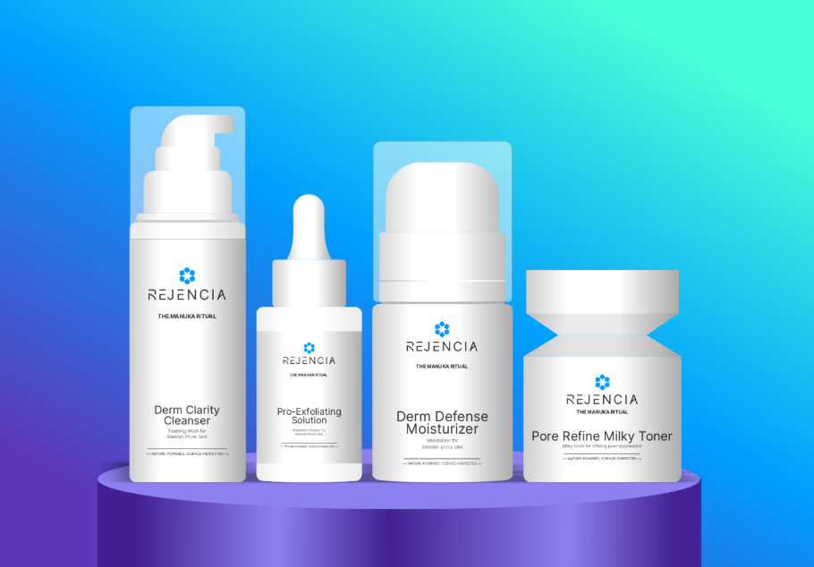 Illustration of the four Rejencia products
